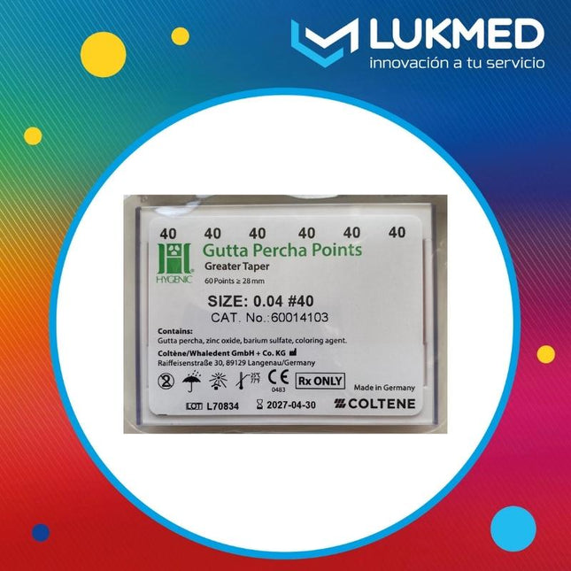 Cono Gutapercha 040 0.04 (60 unidades)