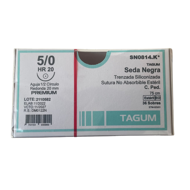 Sutura Negra  Nylon 5-0 Tagum