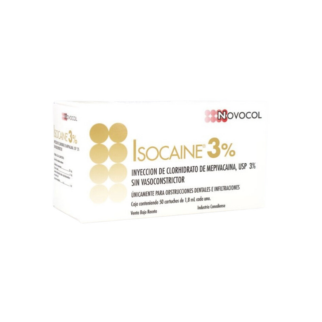 Anestesia Isocaina 3% Novocol.