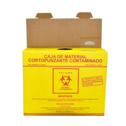 Caja Para Desechos Cortopunzantes.