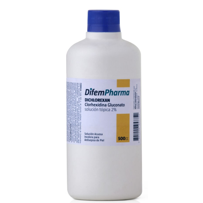 Clorhexidina 2% Solución tópica. 500ml Difem.