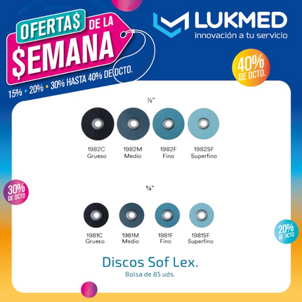 Disco Sof-Lex 1982SF  Super Fino (Bolsa 85 Un.)