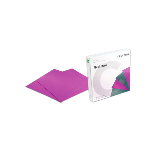 Goma Dique Morada  FLEXIDAM NO LATEX  6 X 6 (caja 30 hojas)