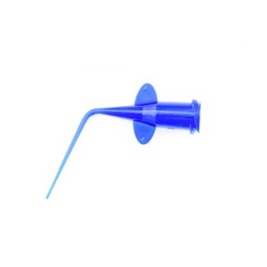 Punta De Aplicación Doblada Azul Plástica  0,25mm(bolsa de 10 unidades)