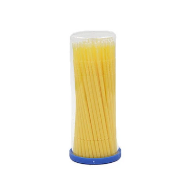 Microbrushs - Microaplicadores -  Fino (100 Uds Amarillo).