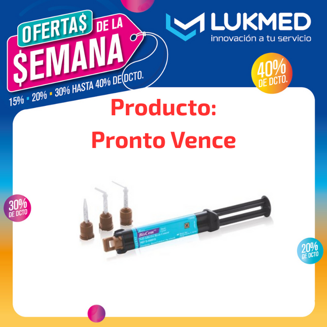 Biscem Opaco Jeringa 8 Grs (Cemento Resina Dual Auto-adhesivo) Vencimiento 11-25