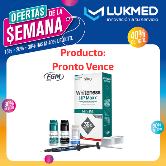 Whiteness HP 35% Kit 3 Pacientes (Vencimiento 09-2025)