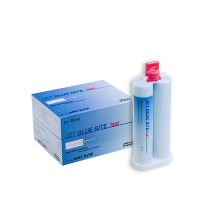 Registro de mordida, Jet Blue Bite Fast Refill, 4 uds, 50ml