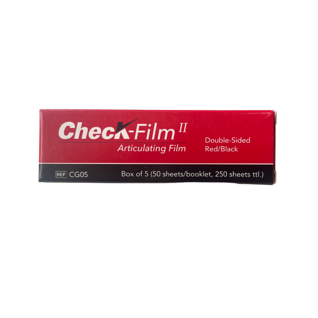 Papel Articular Recto Rojo/Negro 5 BLOCK de 50 tiras c/u (total 250)  Marca Check Film / USA
